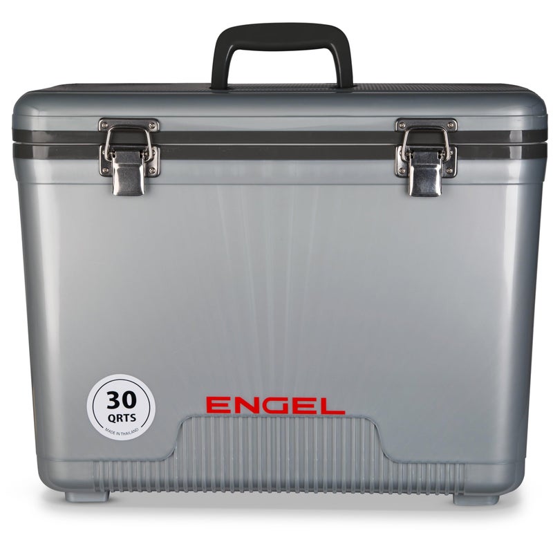 Engel UC30 30qt Leak-Proof, Air Tight, Drybox Cooler and Hard Shell Lunchbox for Men and Women in Silver - Image 1